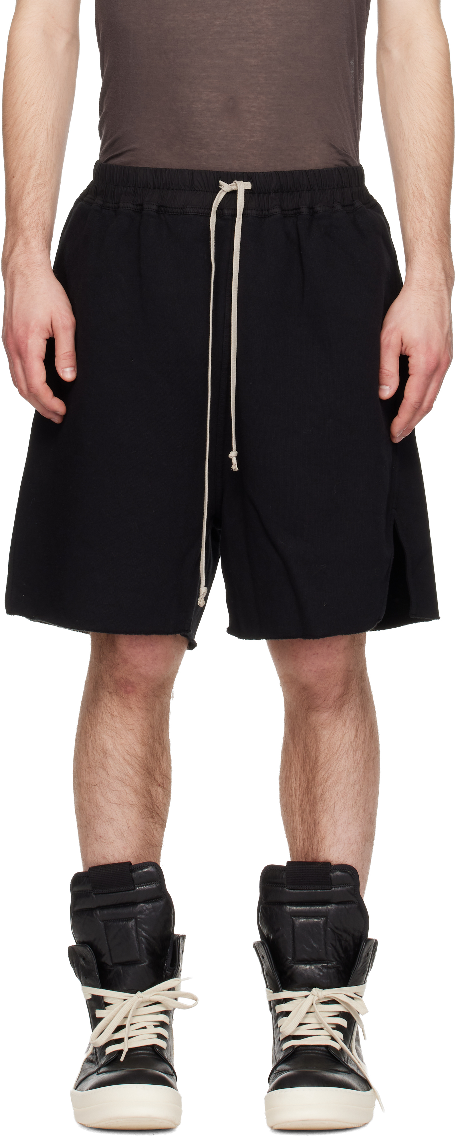 Black Temple Furka Heavy Sweatshirt Long Shorts