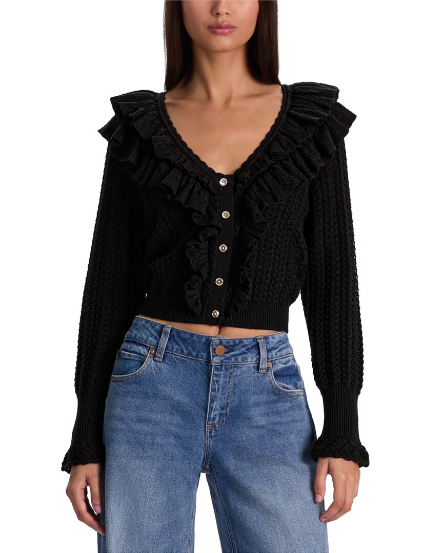 Eileen Ruffle Wool Cardigan