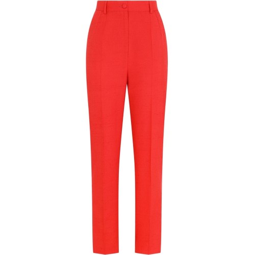 High-waist tailored suit trousers
