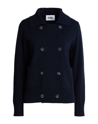 Woman Cardigan Navy Size 4 Wool