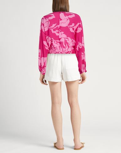 Woman Shirt Magenta Size 6 Silk