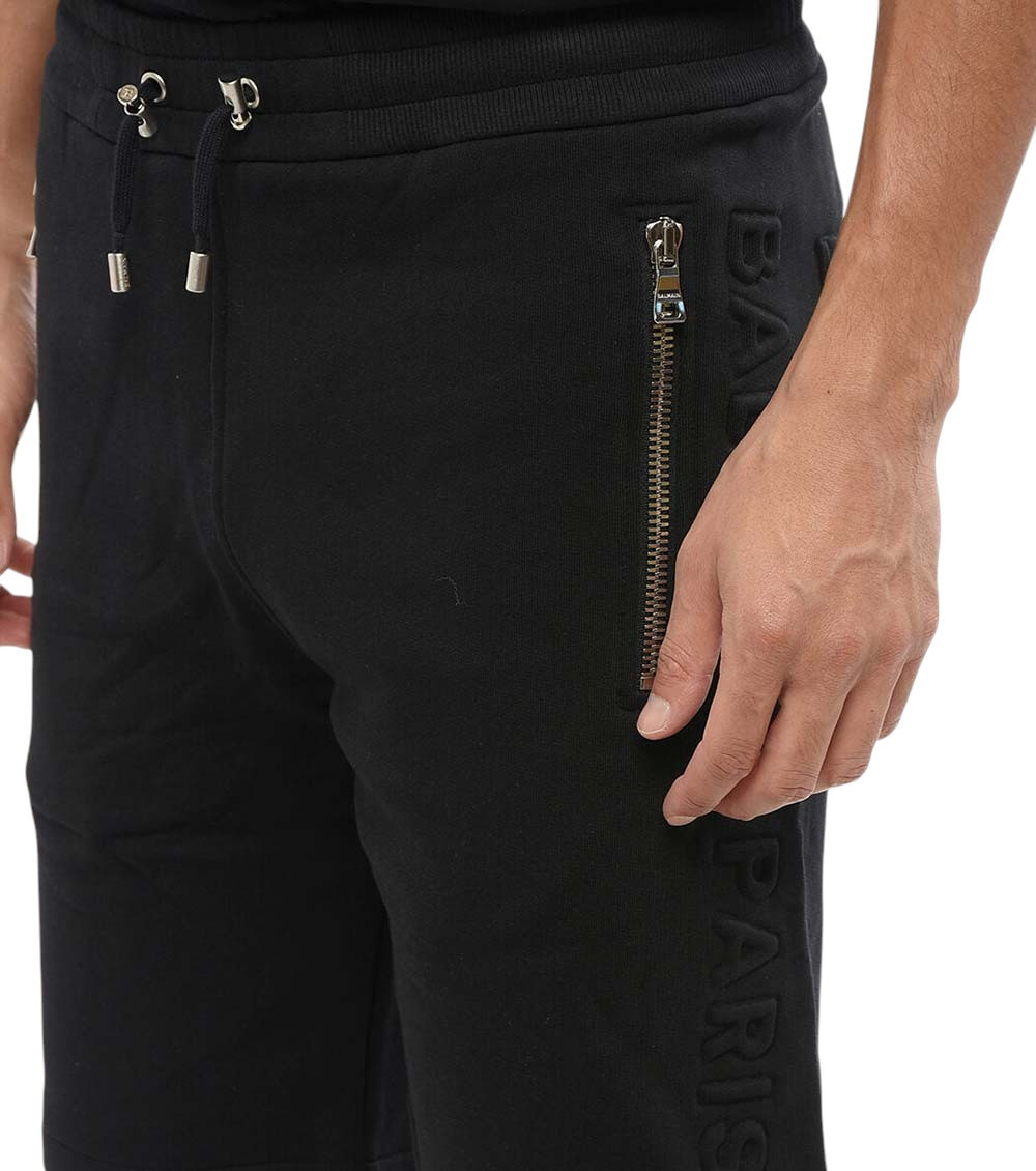 Black Solid Regular Shorts