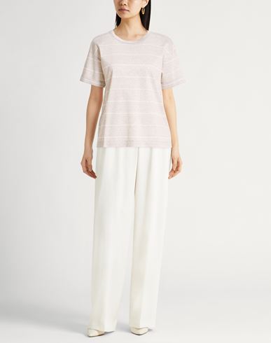 Woman Top Beige Size 6 Linen, Cotton