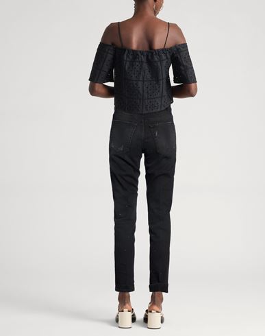 Woman Jeans Black Size 25 Cotton, Elastane