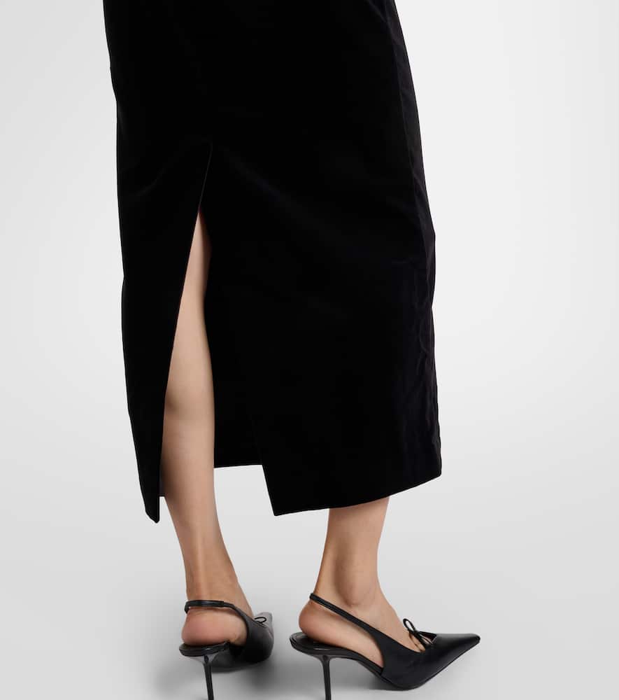 Quincy cotton velvet cocktail dress