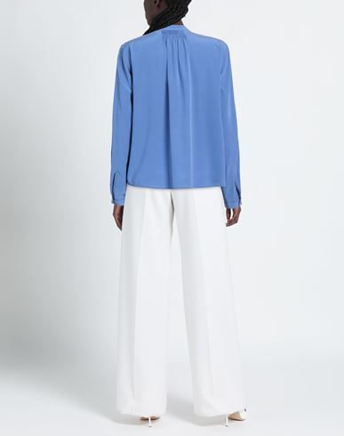 Woman Top Light blue Size 2 Silk, Elastane