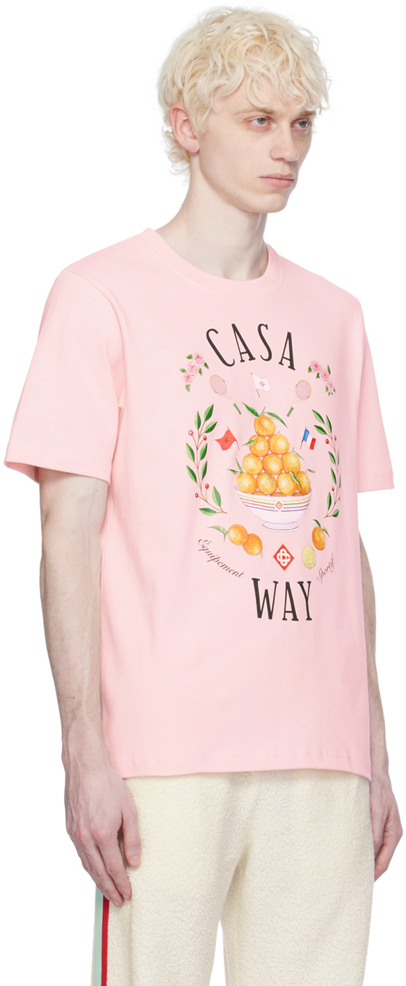 Casablanca SSENSE Exclusive Pink 'Casa Way' T-Shirt