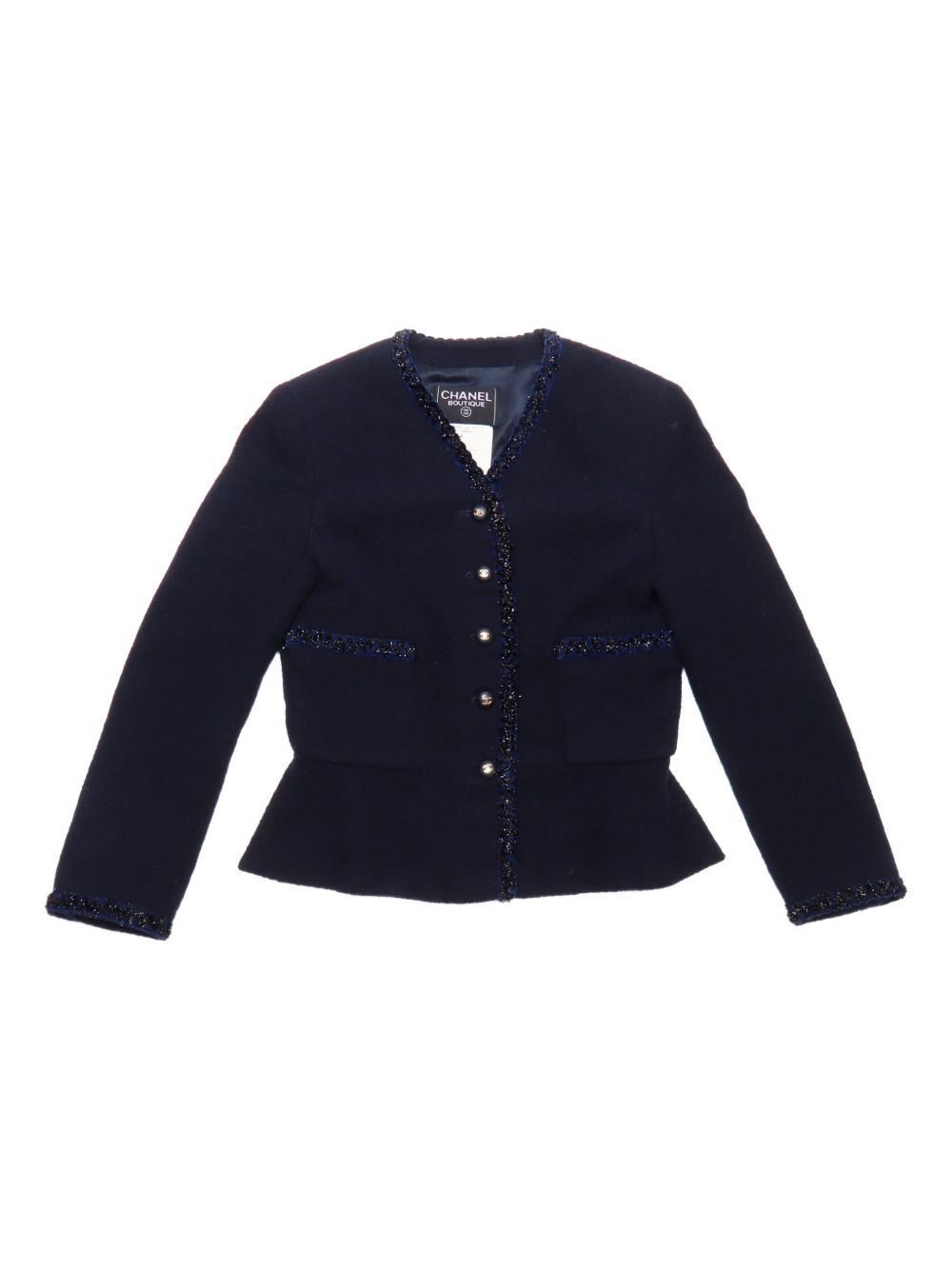 CHANEL Pre-Owned 1990s wool jacket - Blue