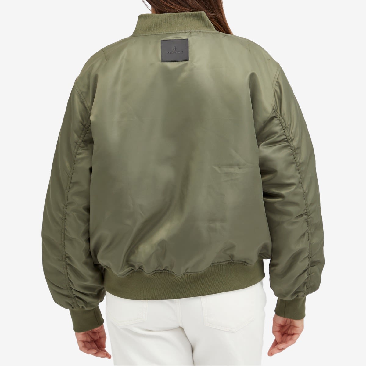 Women's Leon Bomber Jacket in Army Green, Size X-Small