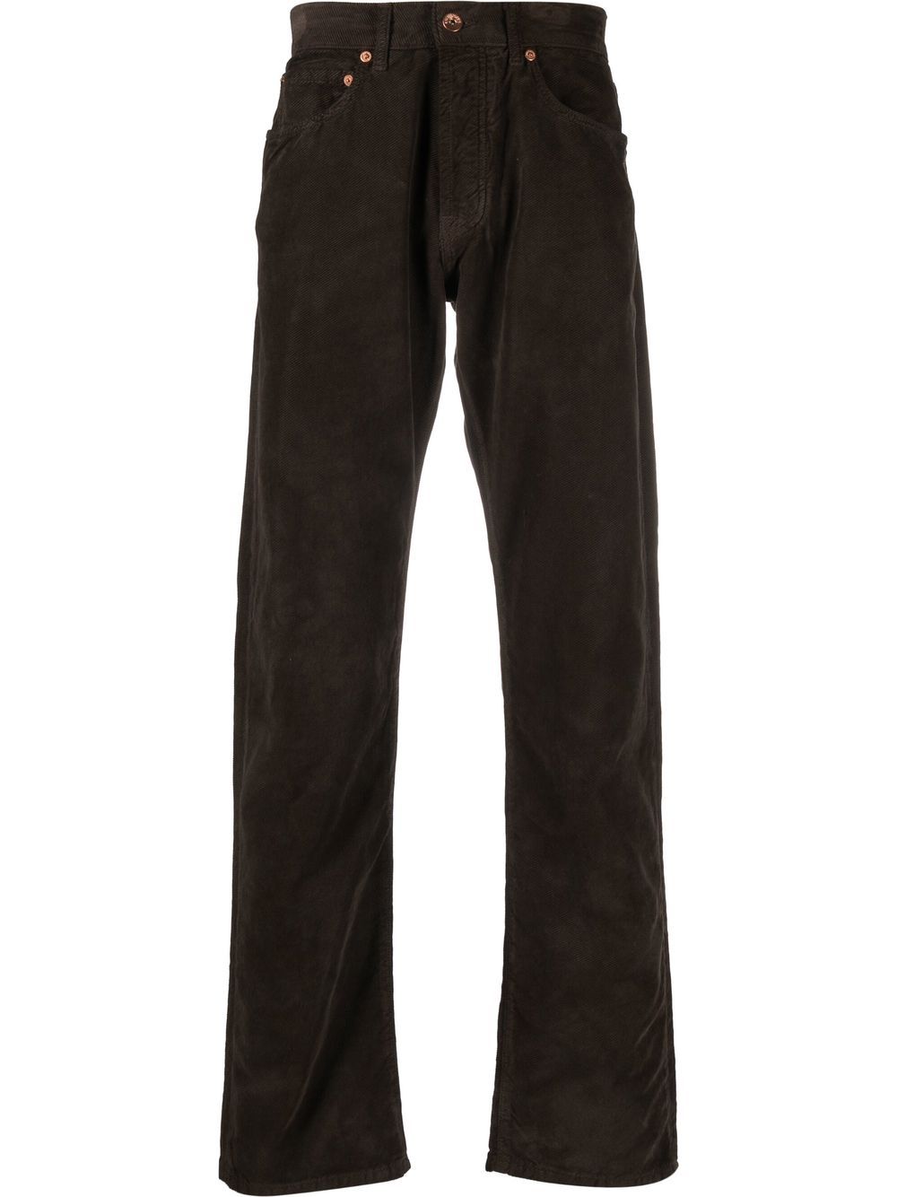 Straight-leg corduroy trousers - Brown