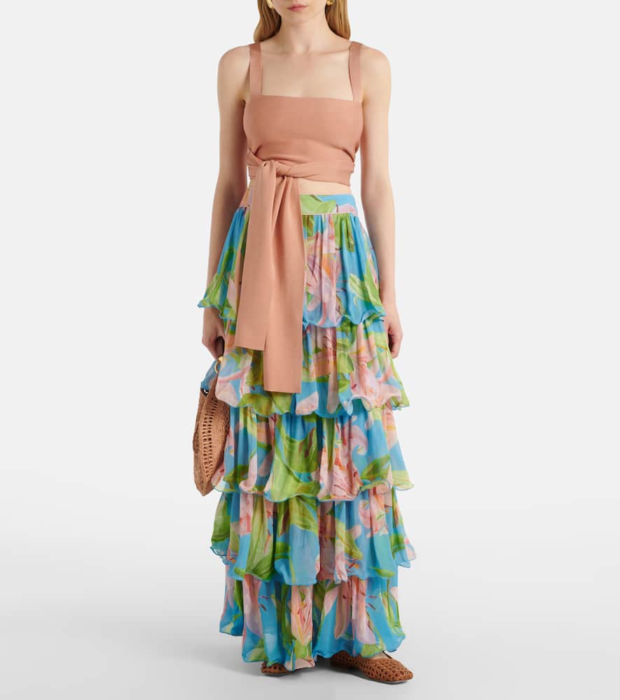 Floral maxi skirt
