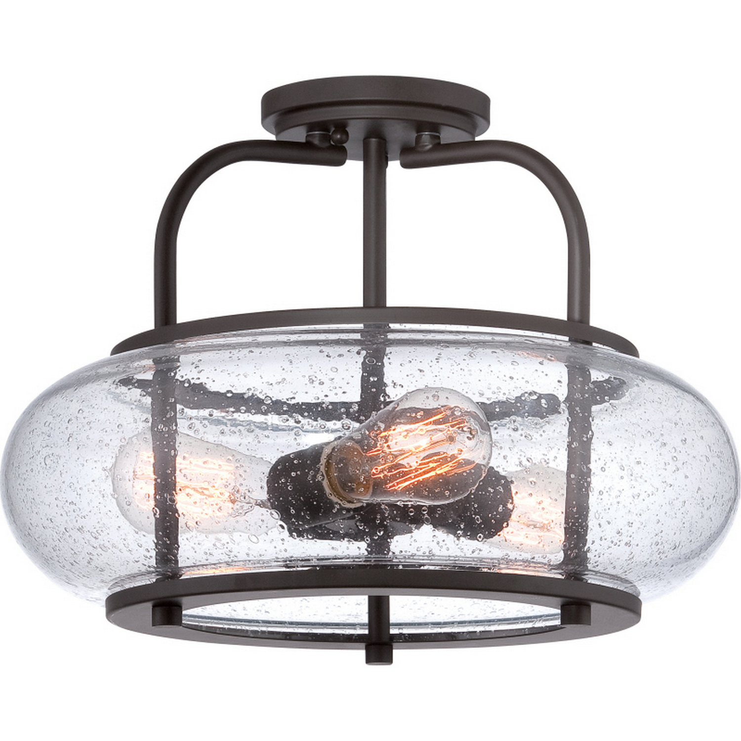 Trilogy 3-Light Semi-Flush Mount in Old Bronze
