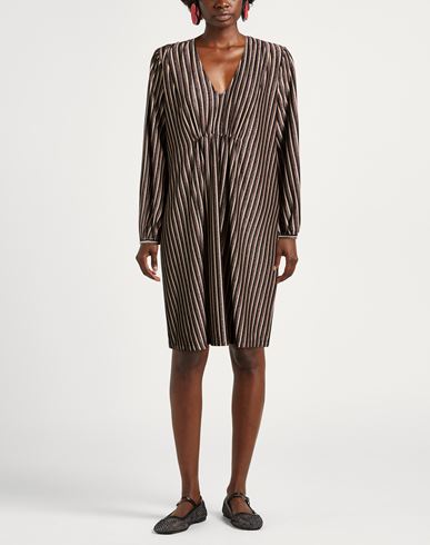 Momoní Woman Mini dress Copper Size 6 Polyester, Viscose, Metallic Polyester, Polyamide, Elastane