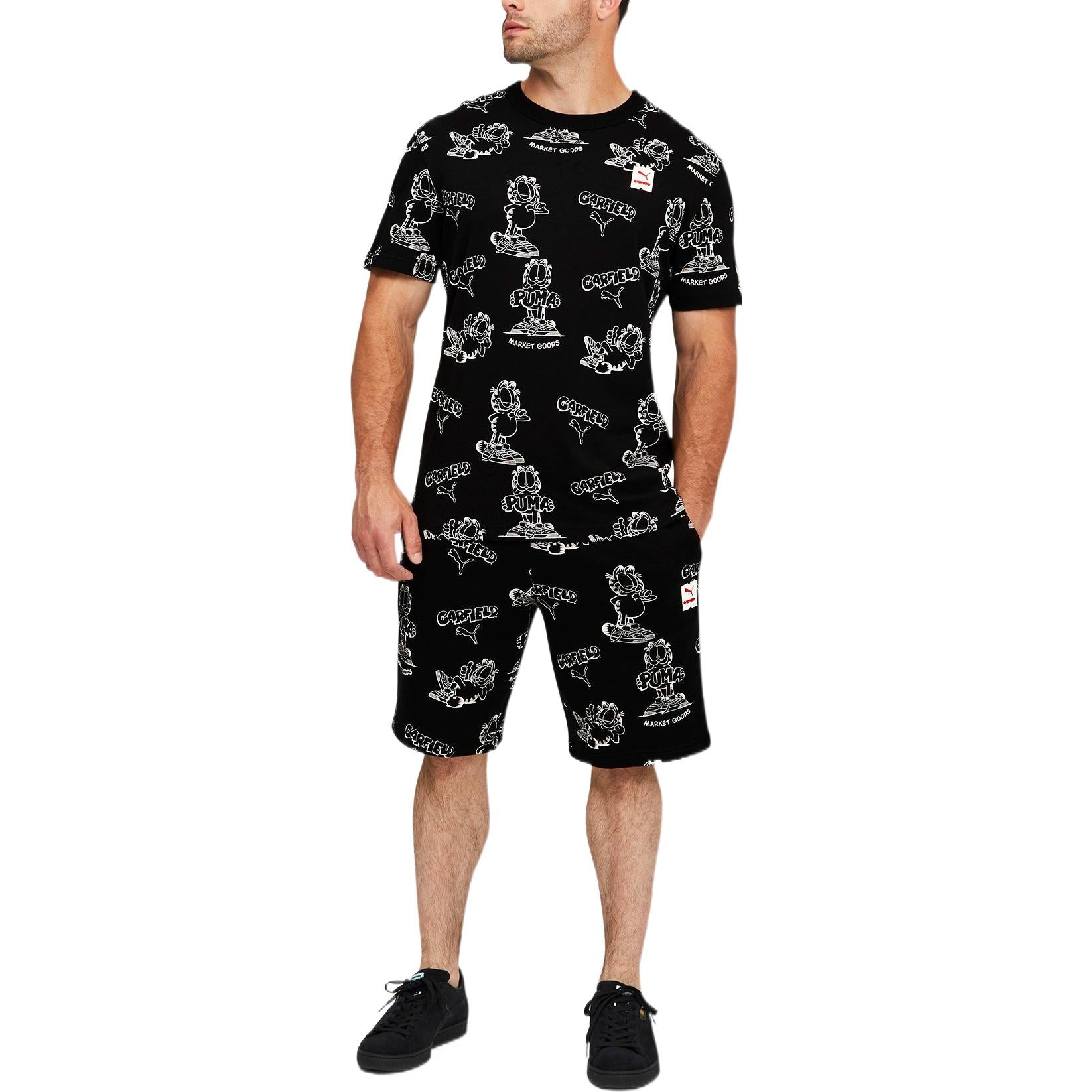 X Garfield All Over Printed Shorts 'Black'