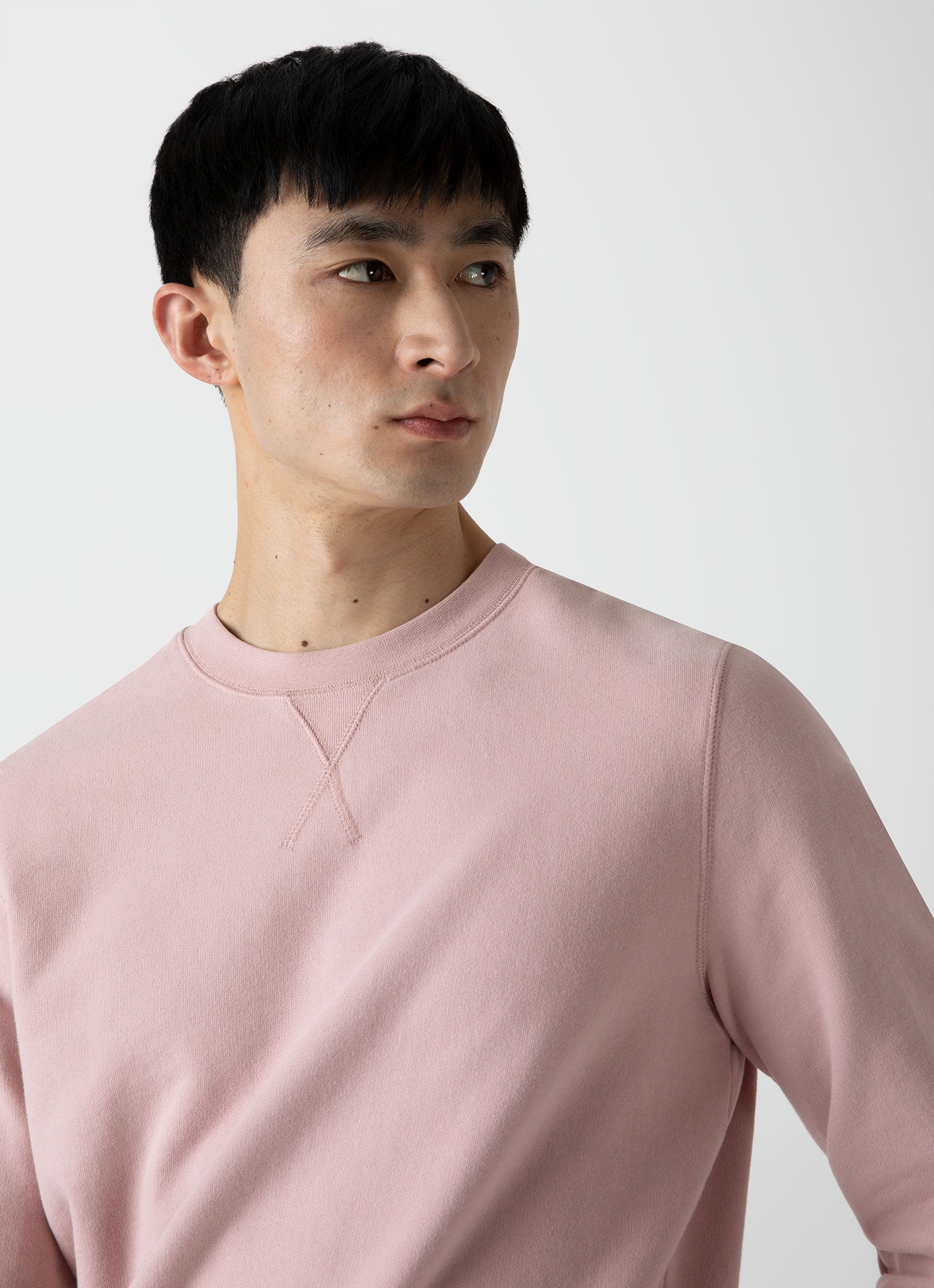 Men's Loopback Sweatshirt in Shell Pink M