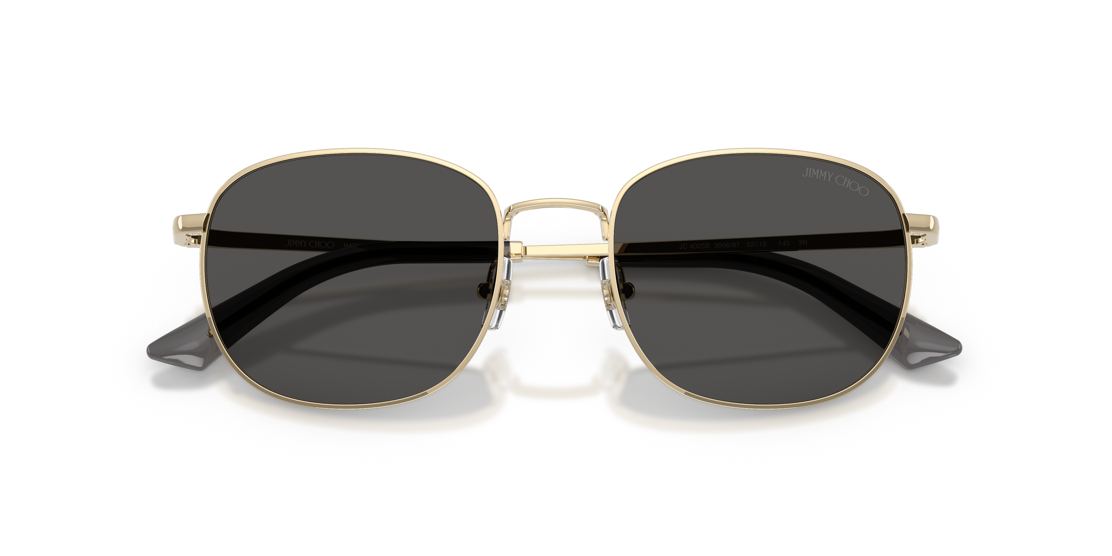 Jimmy Choo Donna Jimmy Choo JC4025B 300687 Occhiali da sole Metallo Oro Grigio Pantos Normale