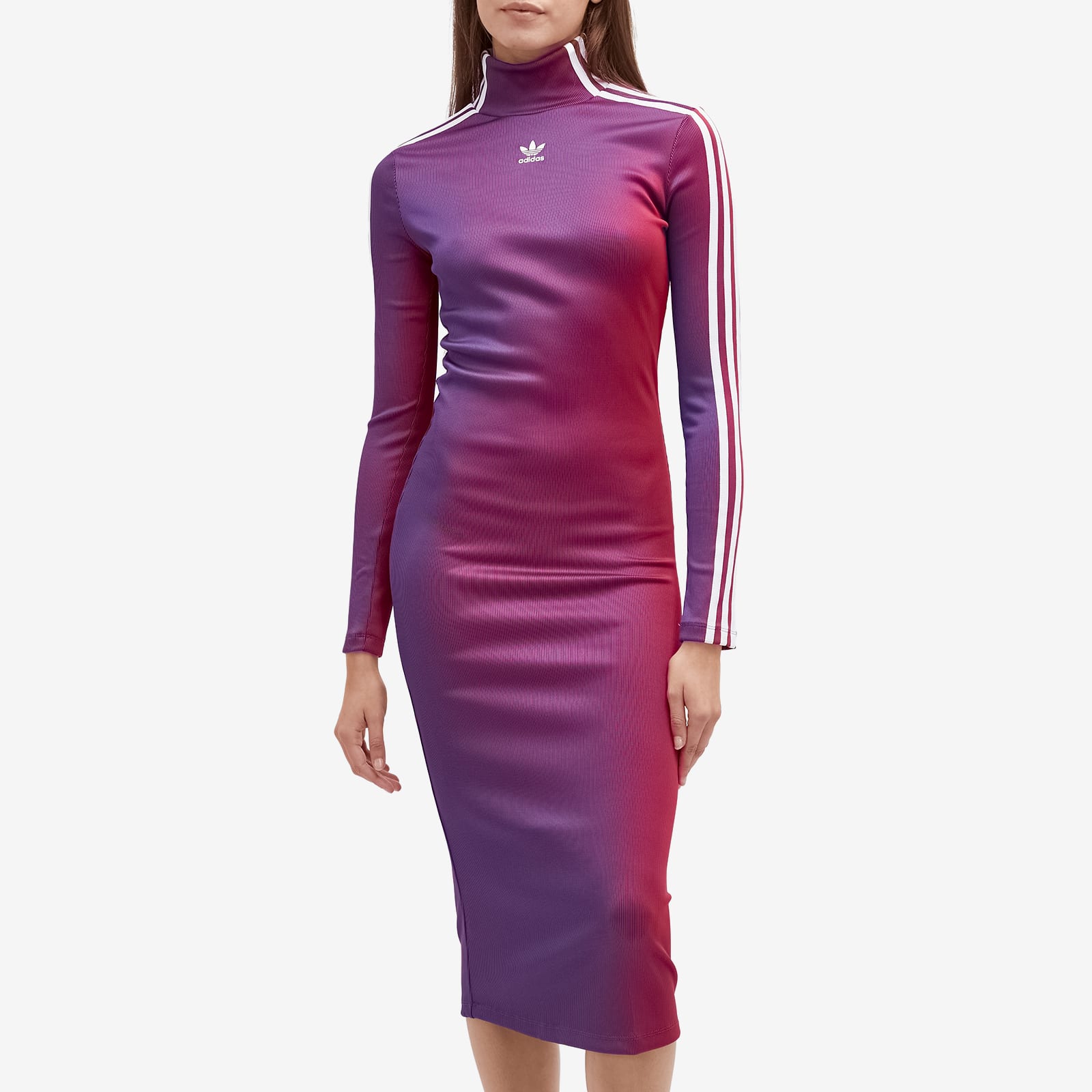 Women's Rasant Ribbed Longsleeve Dress in Multi