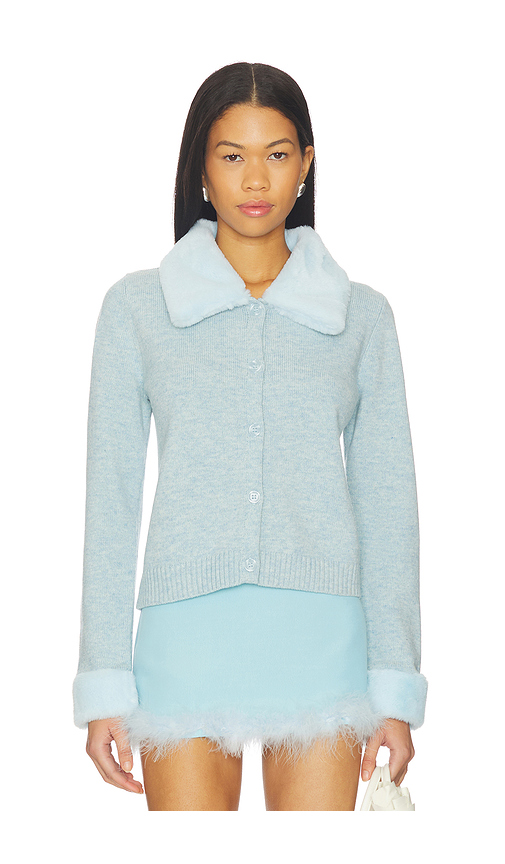 Tyler McGillivary Petra Cardigan in Baby Blue. L. Also in M, S