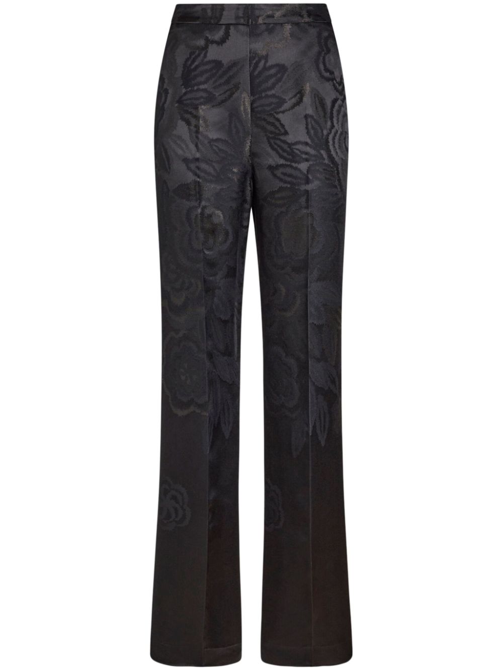 Jacquard palazzo trousers - Black