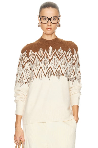 Varley Siren Jacquard Sweater 2. Cocoa Dust - Ivory. M also in L