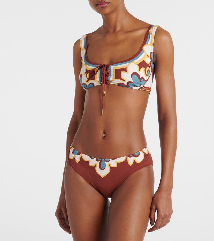 Sunset floral bikini top