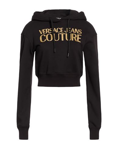 Woman Sweatshirt Black Size S Cotton