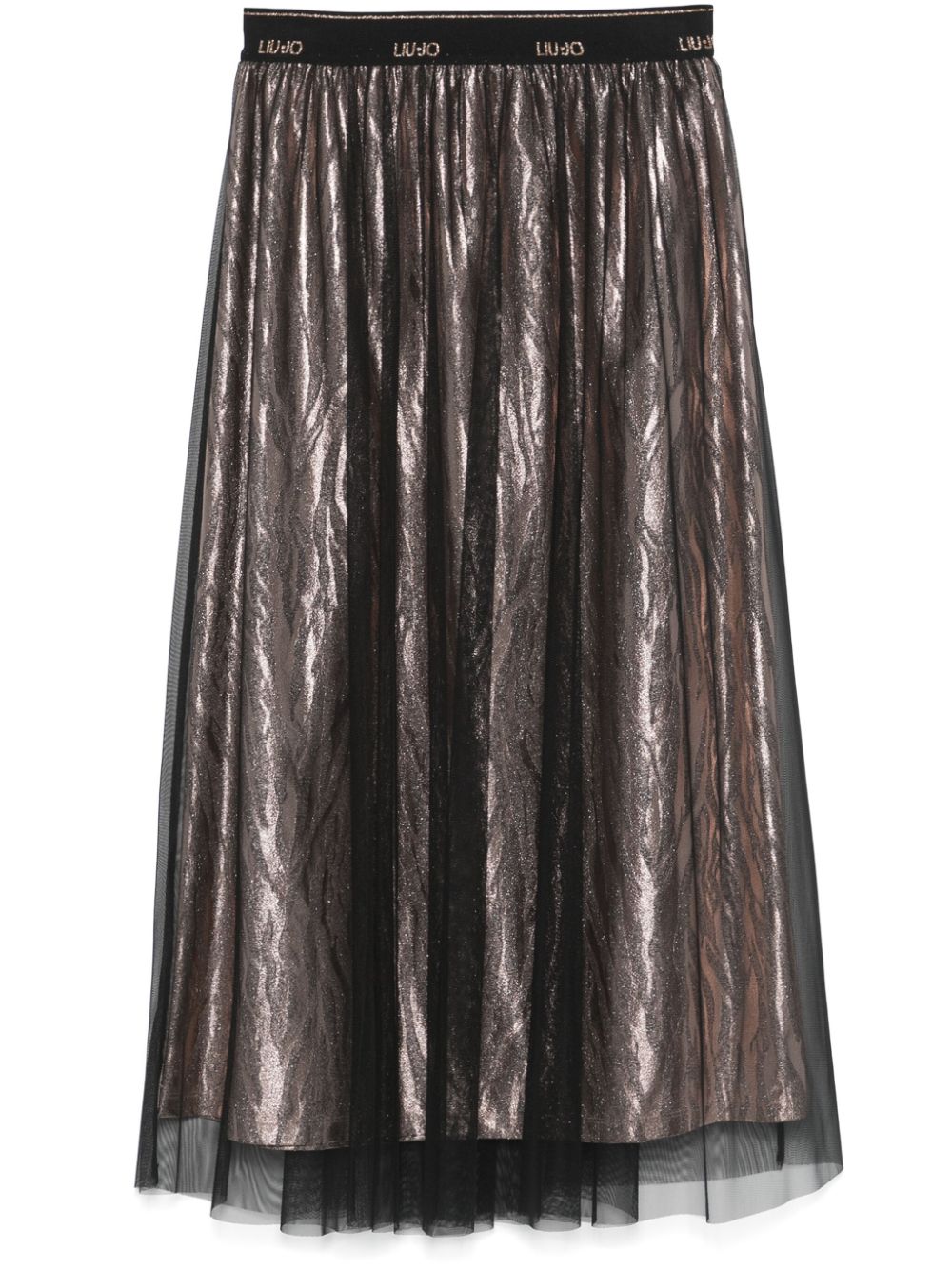 Animal-print midi skirt - Black