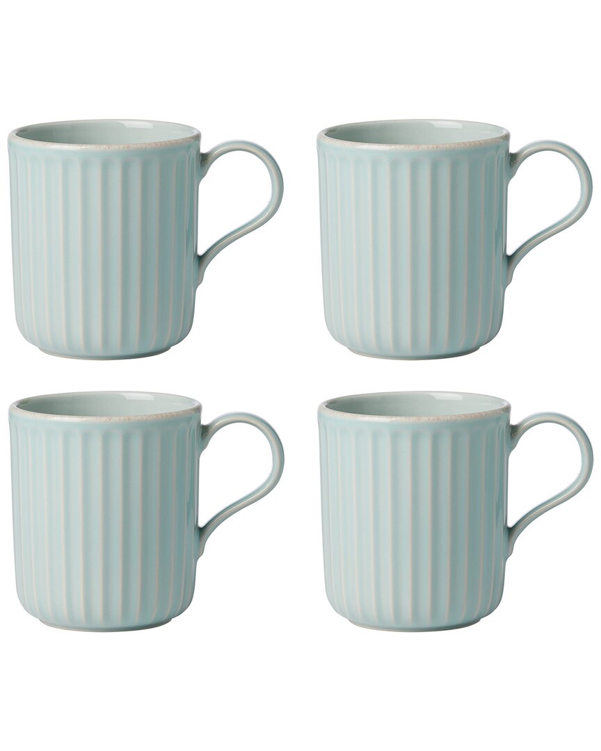 Set of 4 French Perle Scallop Mugs