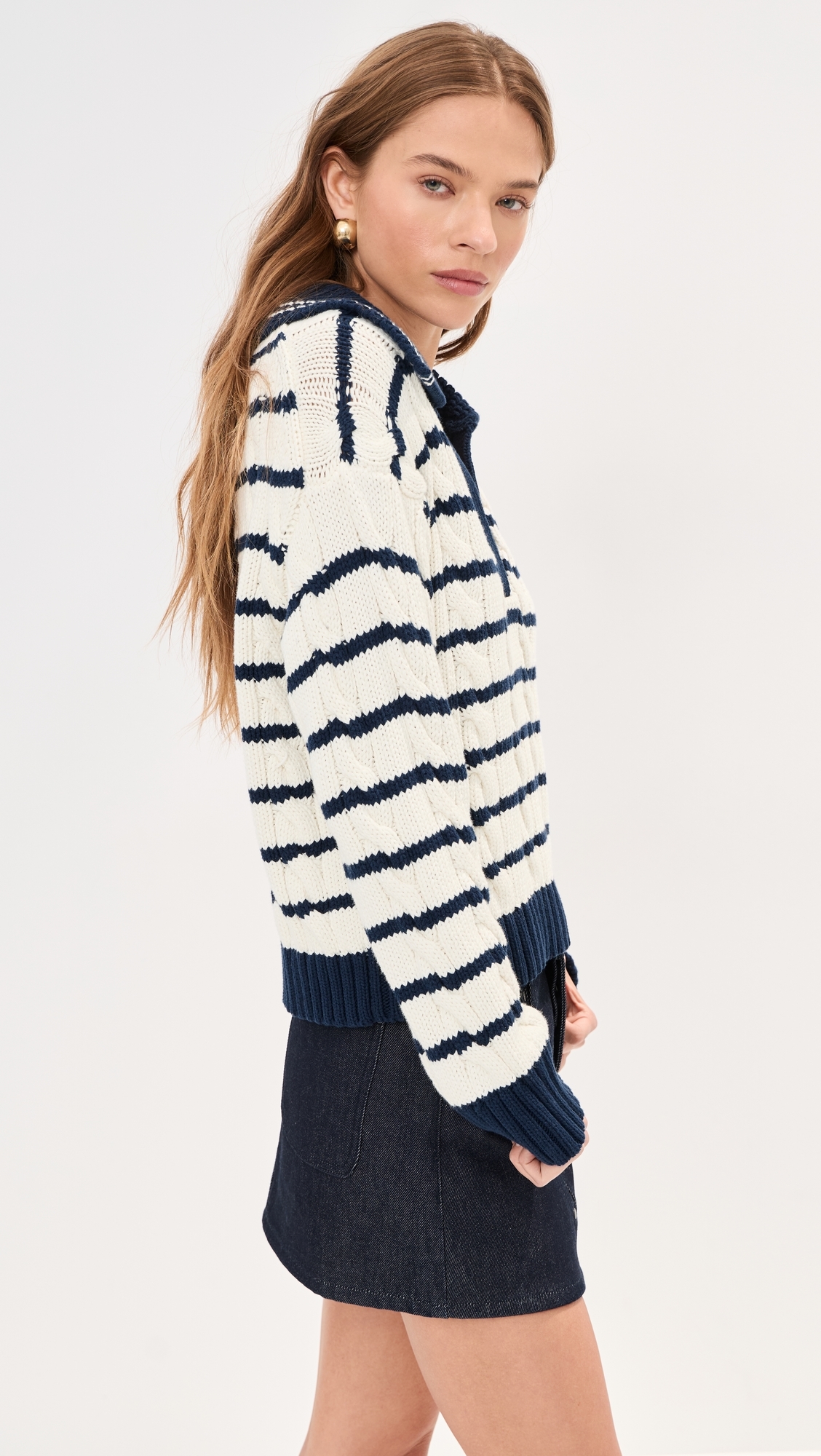 Logan Polo Sweater Ivory