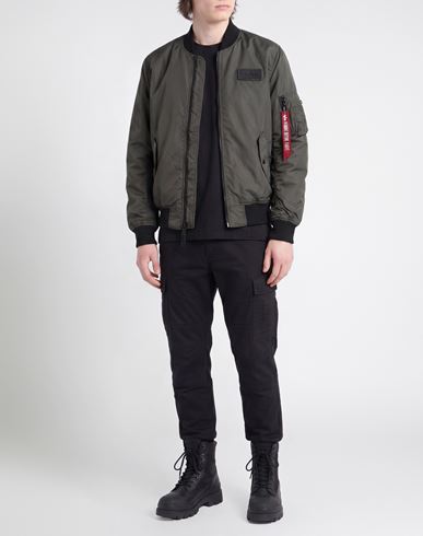 Man Jacket Grey Size L Nylon