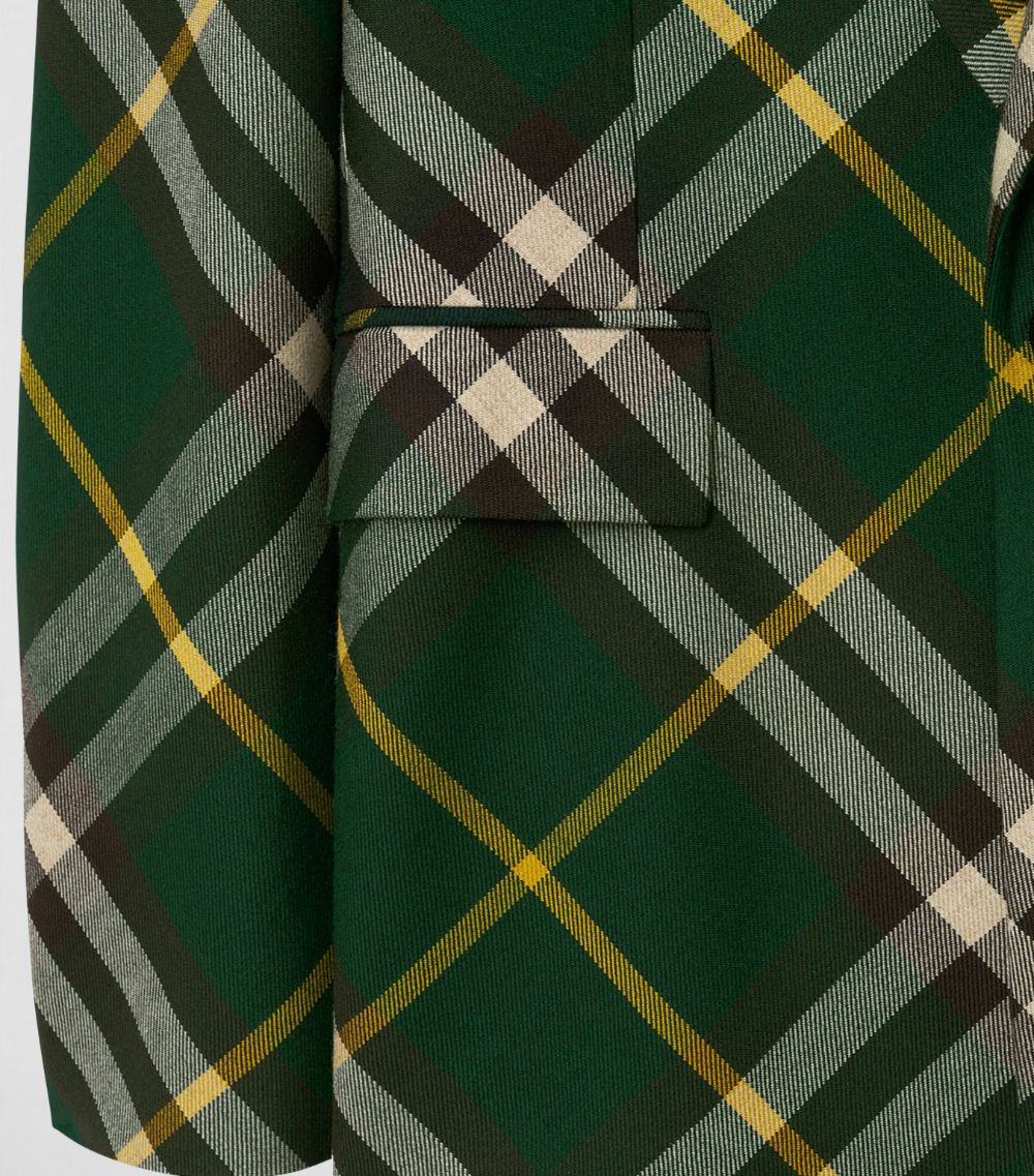 Wool Check Tailored Blazer