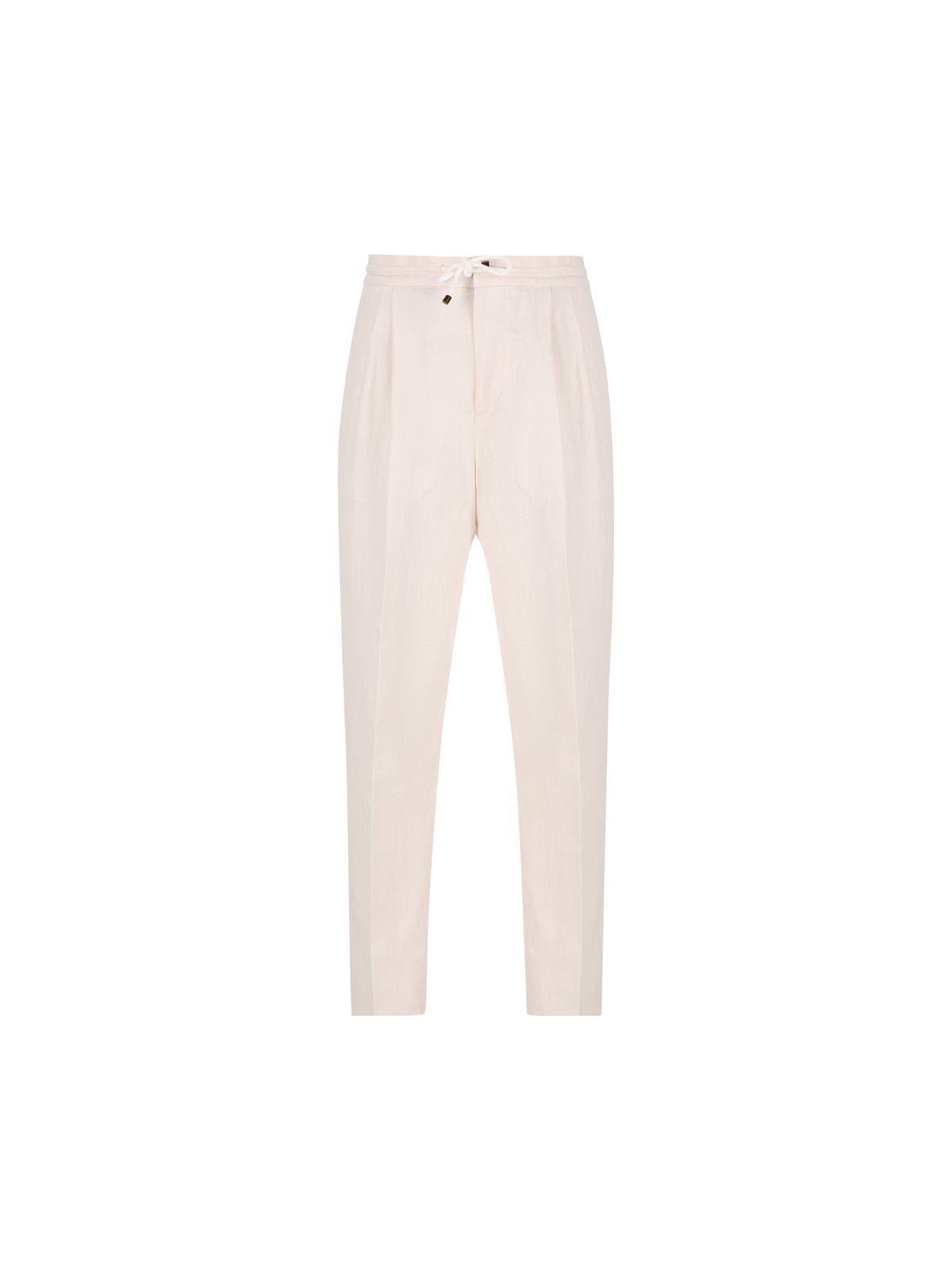 Drawstring Tapered Leg Trousers