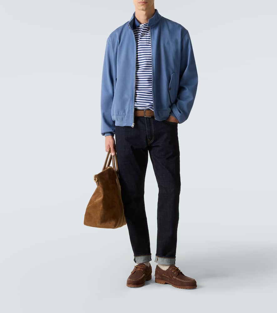 Striped cotton polo shirt