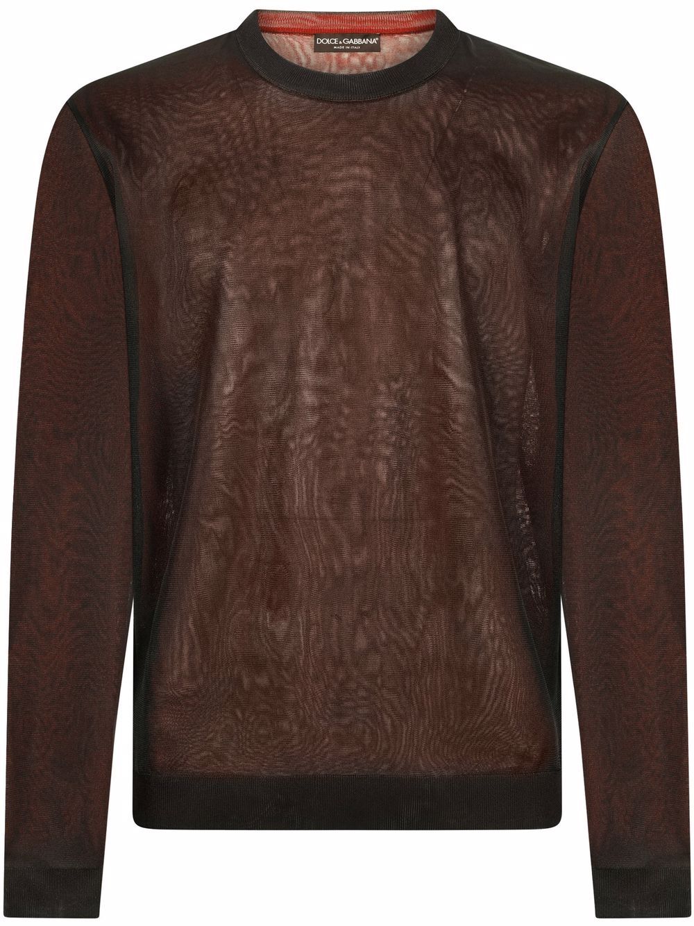 Two-tone fine-knit jumper - Black