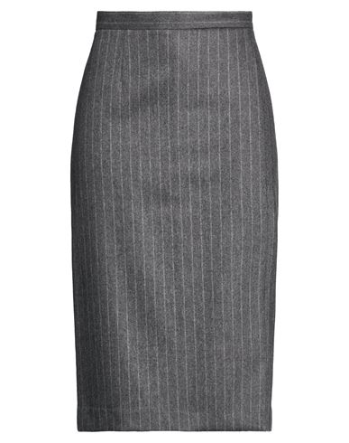 Woman Midi skirt Grey Size 4 Wool, Cashmere, Elastane
