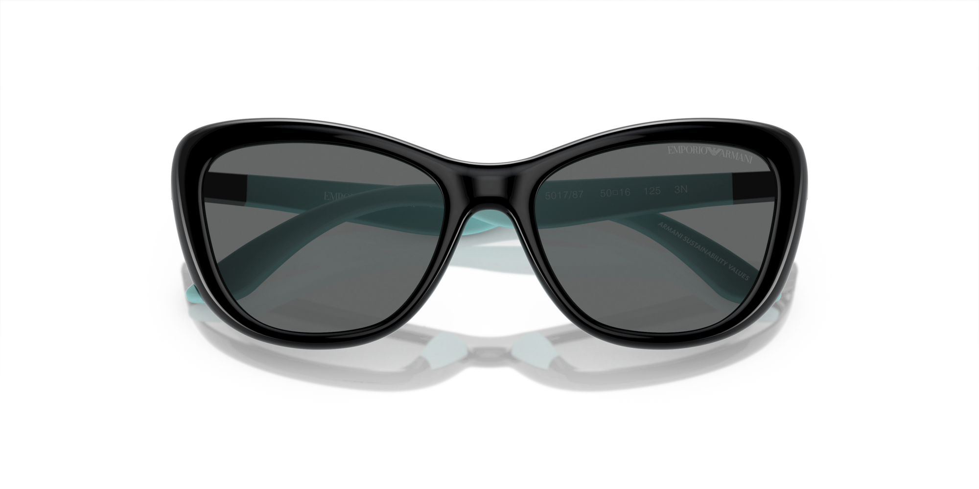 Emporio Armani Kid Emporio Armani EK4004 501787 Sunglasses Injected Black Grey Butterfly Norma
