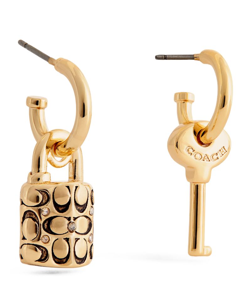 Padlock Key Earrings