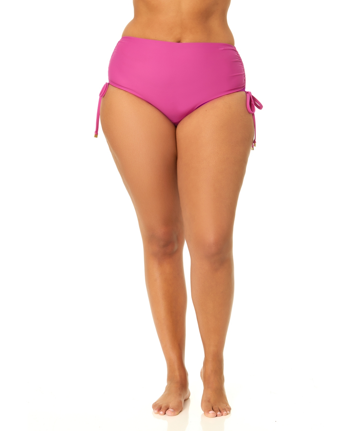 Plus Size Montevideo High-Waist Swim Bottoms - Magenta