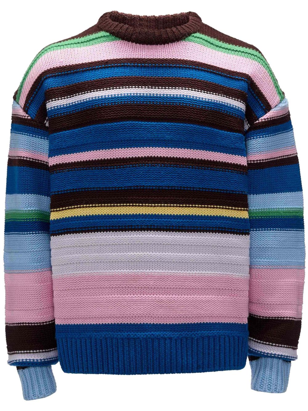 Striped drop-shoulder jumper - Blue