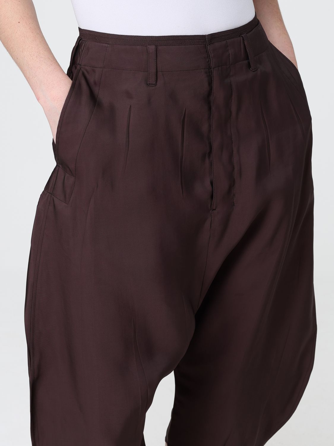 Pants Woman color Brown