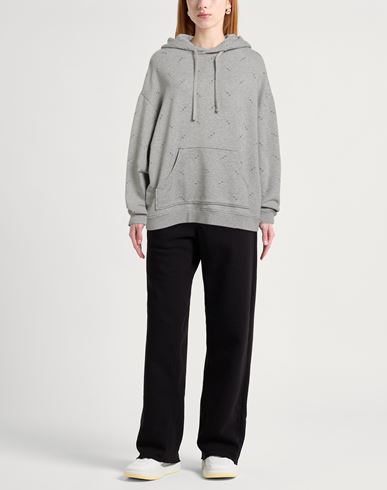Woman Sweatshirt Light grey Size L Cotton