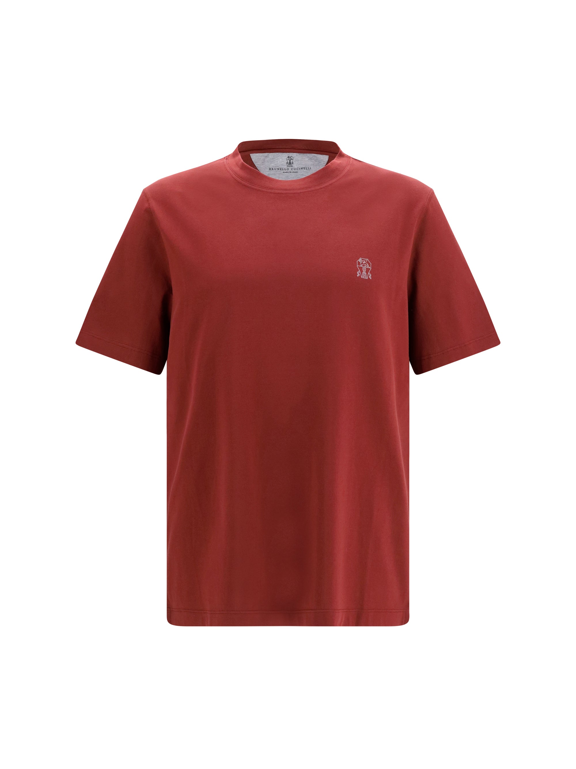 Logoed Cotton T-Shirt — Red