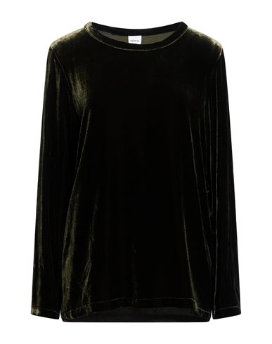 Woman Top Dark green Size 6 Viscose, Silk