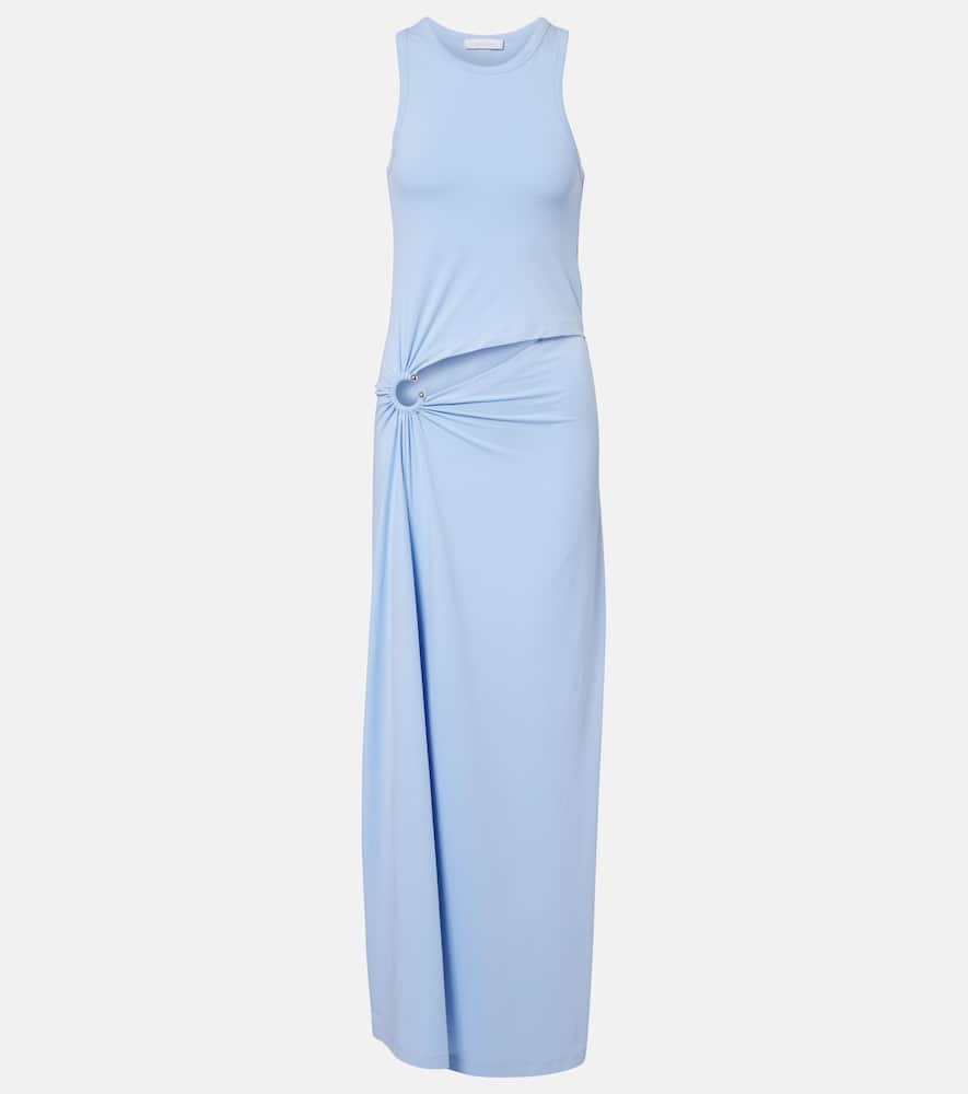 Cutout cotton-blend maxi dress