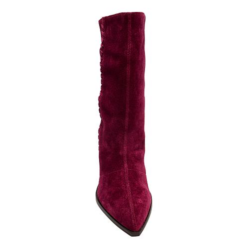 Lorrys Suede or Leather Mid-Calf Bootie - Purple