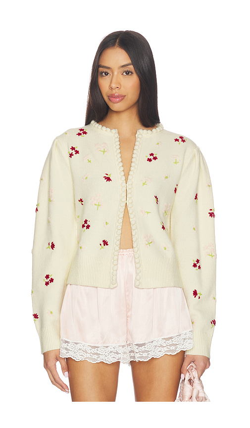 MAJORELLE Talia Cardigan in Ivory. - XL also in