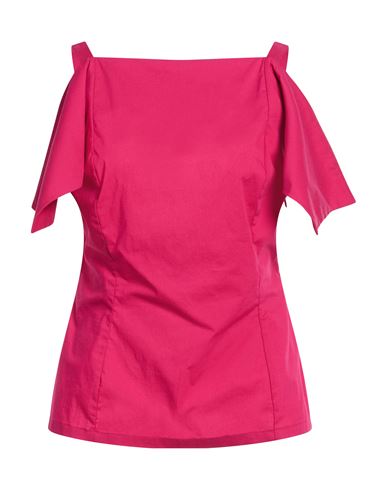Woman Top Magenta Size 10 Cotton, Polyamide, Elastane