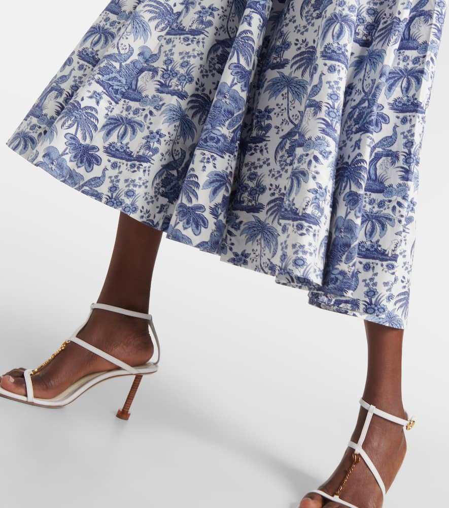 Wells floral cotton midi dress
