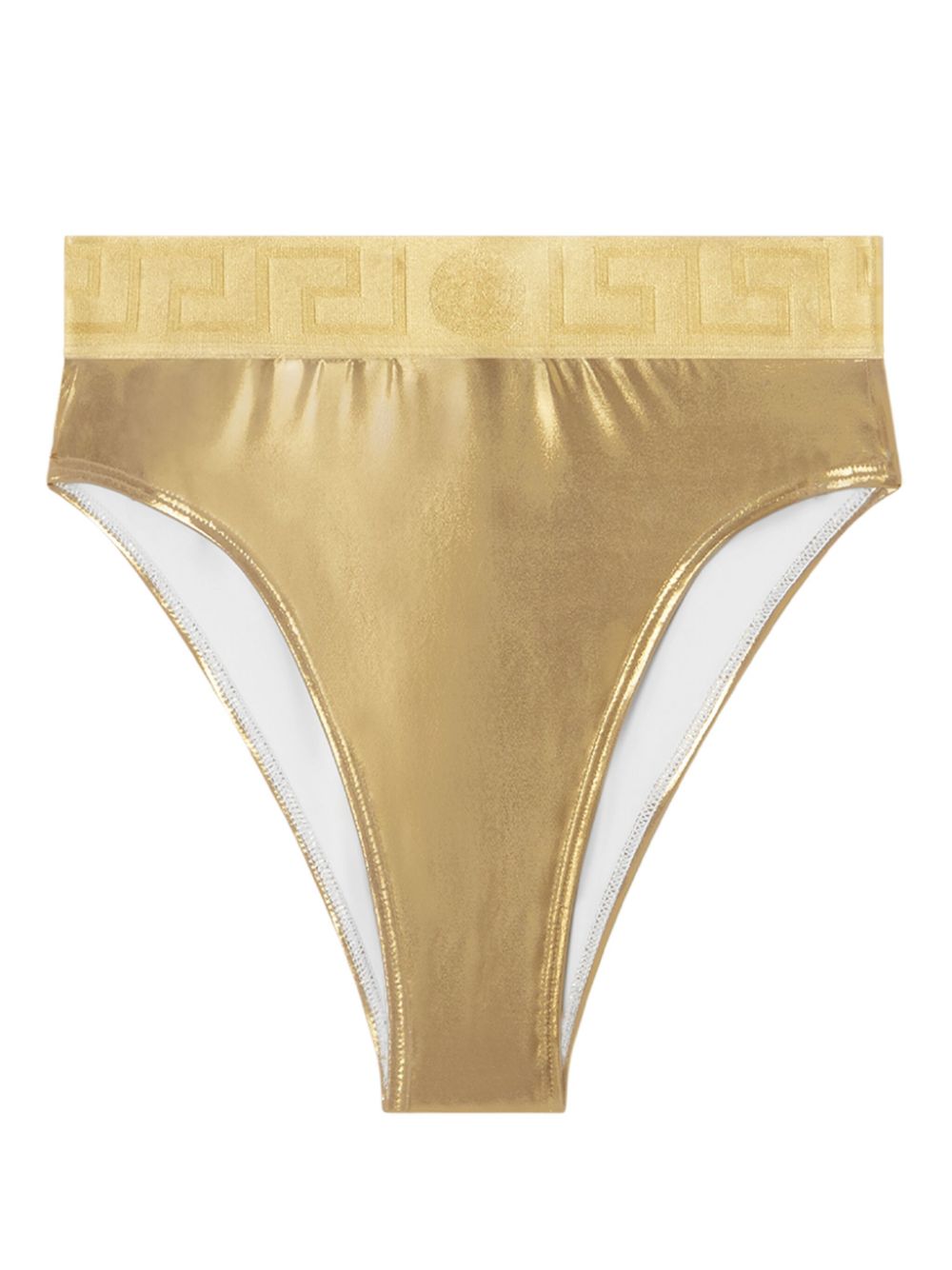 Greca Border metallic bikini bottoms - Gold