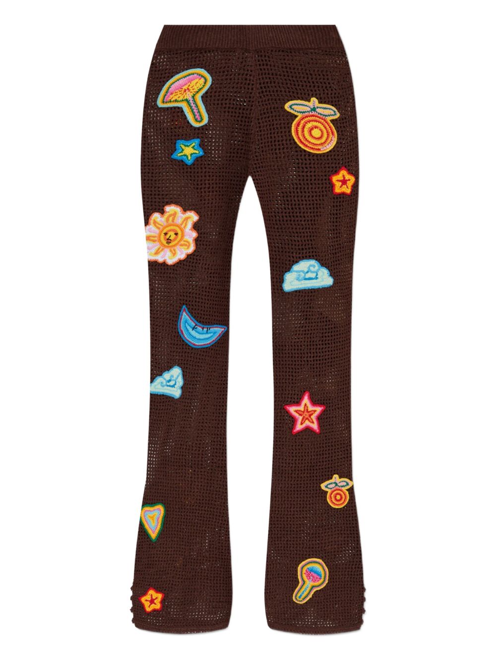 Casablanca crochet-knit trousers - Brown